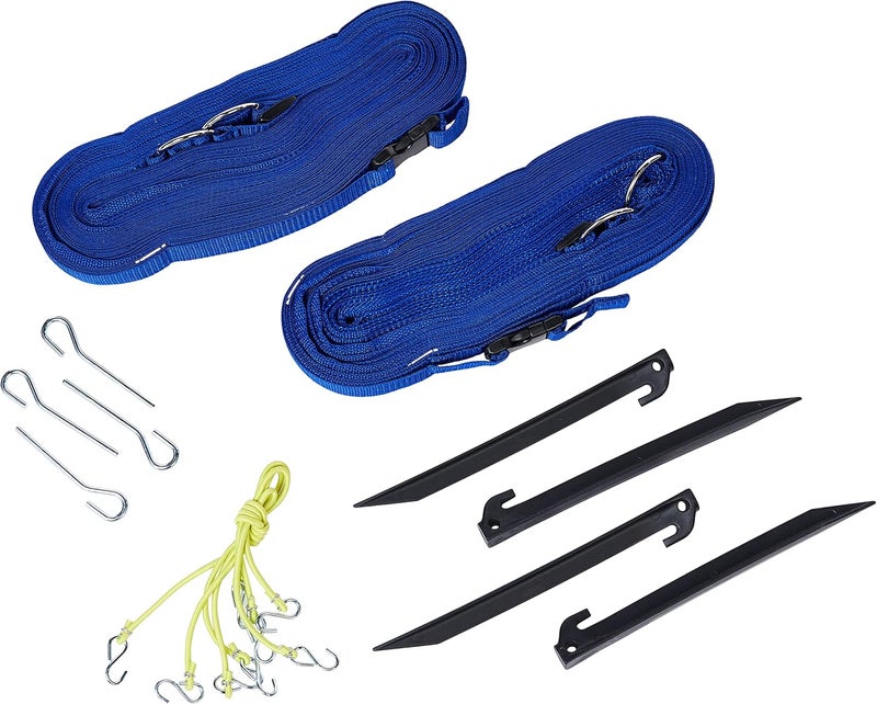 Park & Sun Sports Outdoor Volleyball Boundary Webbing with Ground Stakes - Adjustable Court Size - Image 1